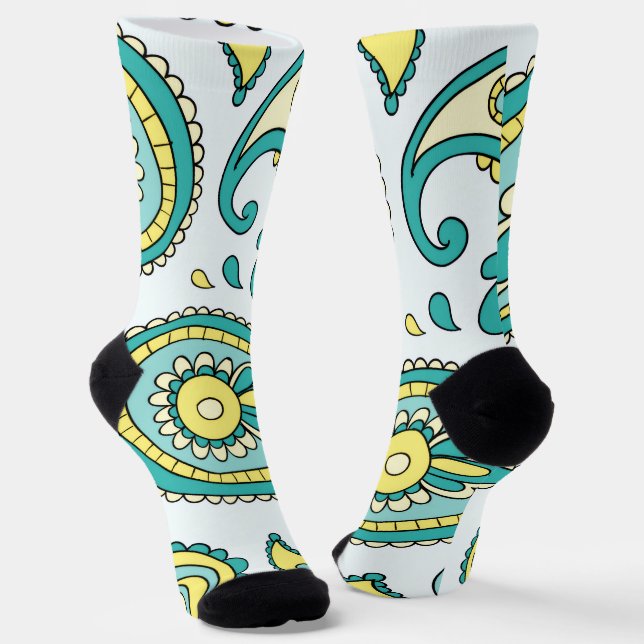 Chaussette Chaussettes d'équipage - Dessin Paisley Classique (Angulaire)