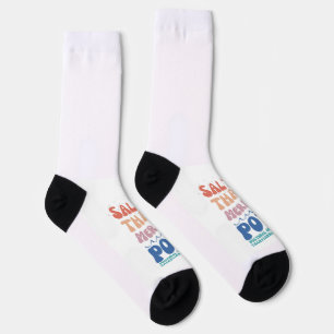 Chaussette Chaussettes d'équipage d'impression estivale
