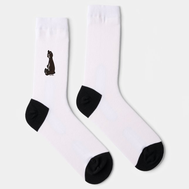 Chaussette chaussettes d'équipage d'ours figdewdrops (Droite)