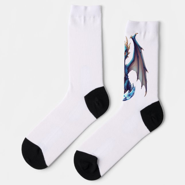 Chaussette Chaussettes d'équipage Dragon nouveau-né émergeant (Gauche)