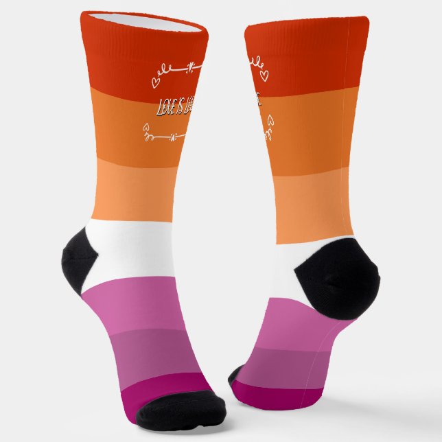 Chaussette Chaussettes d'équipage du mois de la fierté « L'am (Angulaire)