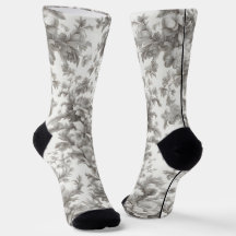 Chaussettes d'équipage en marbre clair monochrome