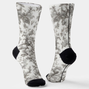 Chaussette Chaussettes d'équipage en marbre clair monochrome