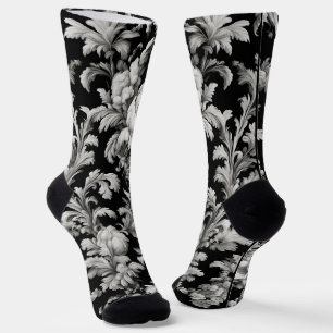 Chaussette Chaussettes d'équipage en marbre monochrome