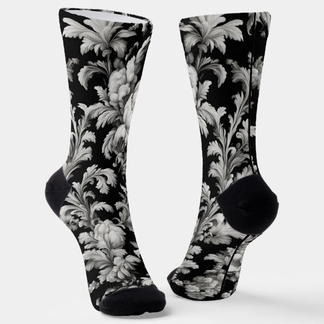 Chaussette Chaussettes d'équipage en marbre monochrome (Angulaire)