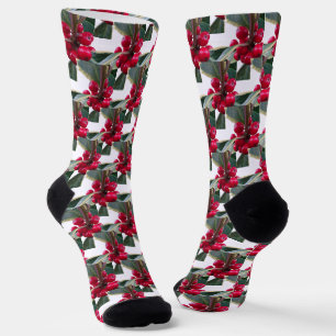 Chaussette Chaussettes d'équipage européen Holly Motif de Noë