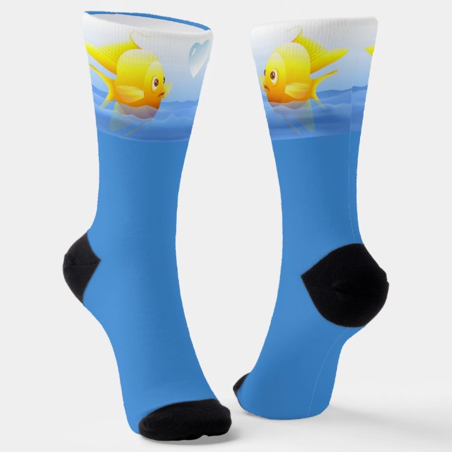 Chaussette Chaussettes d'équipage Gold Fish Couple (Angulaire)