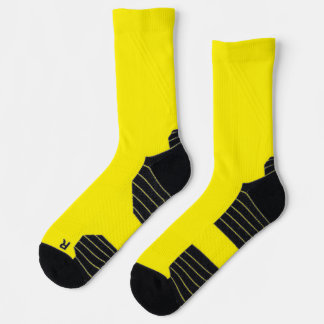 Chaussette chaussettes d'équipage jaune vif avec contraste no