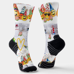 Chaussette Chaussettes d'équipage Joyeux Noël Joyeux annivers