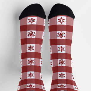 Chaussette Chaussettes d'équipage Motif de Noël rouge