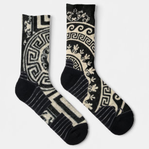 Chaussette Chaussettes d'équipage motif noir et blanc