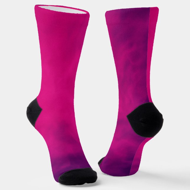Chaussette Chaussettes d'équipage Neon Pink Smoke Gradient -  (Angulaire)