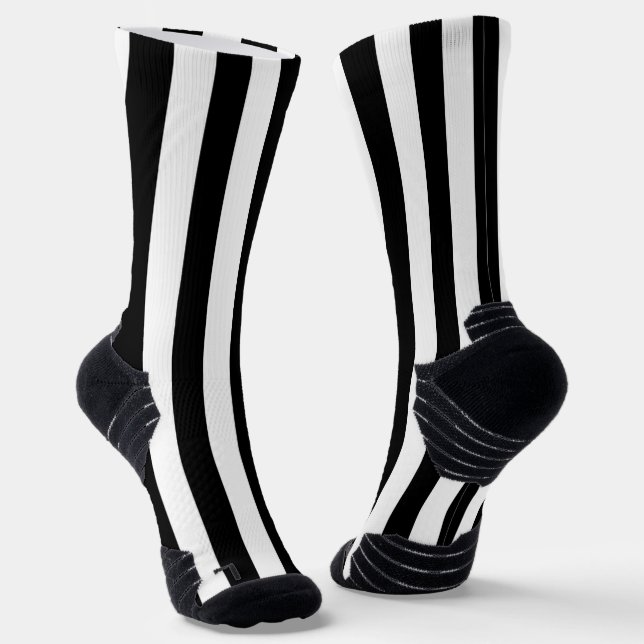 Chaussette Chaussettes d'équipage noir et blanc (Angulaire)