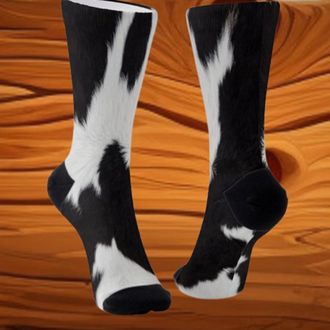 Chaussette Chaussettes d'équipage noir et blanc (Perfect for animal lovers, these cozy socks add fun to any outfit. Shop now!)