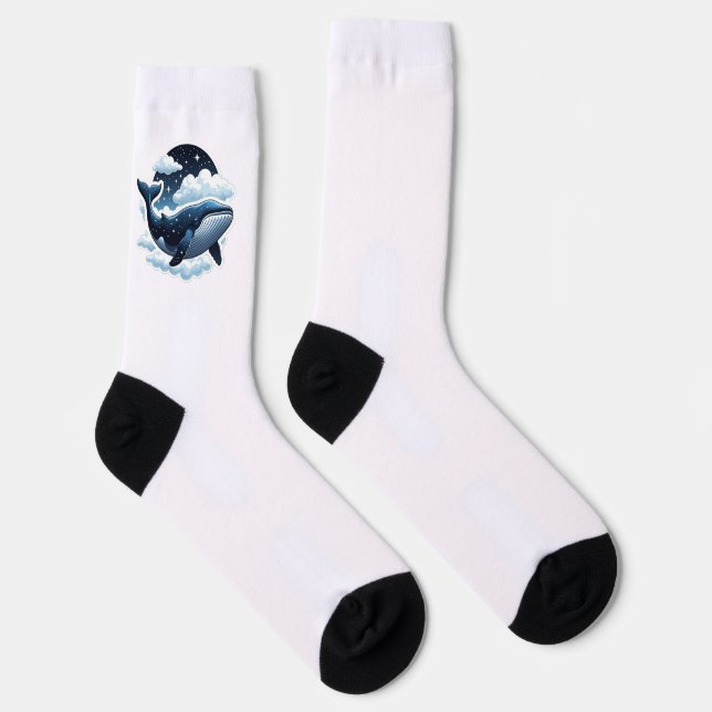 Chaussette Chaussettes d'équipage nuage flottant baleine avec (Droite)