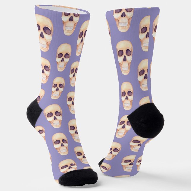 Chaussette Chaussettes d'équipage pour Halloween crâne souria (Créateur téléchargé)
