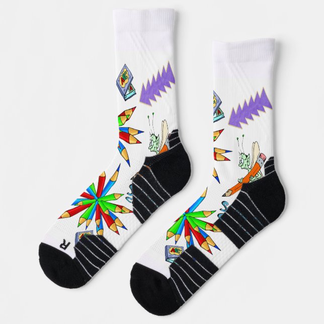 Chaussette Chaussettes d'équipage Retour à l'école est Cool (Gauche)