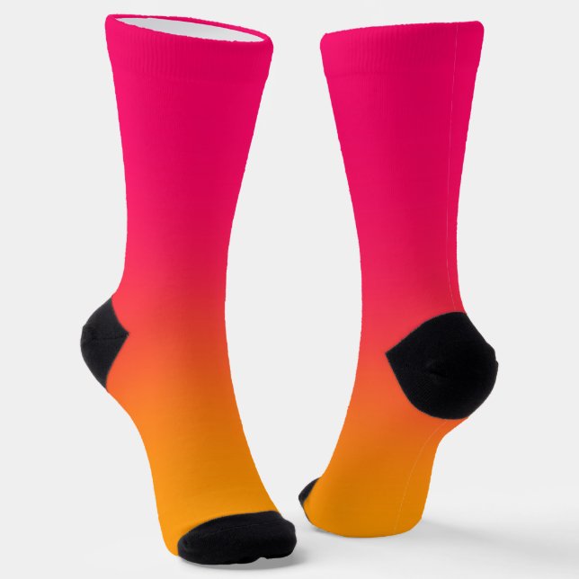 Chaussette Chaussettes d'équipage rose orange (Angulaire)