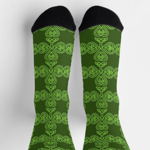 Chaussette Chaussettes d'équipage Shamrocks celtiques