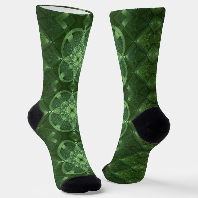 Chaussette Chaussettes d'équipage Shamrocks fractales (Angulaire)