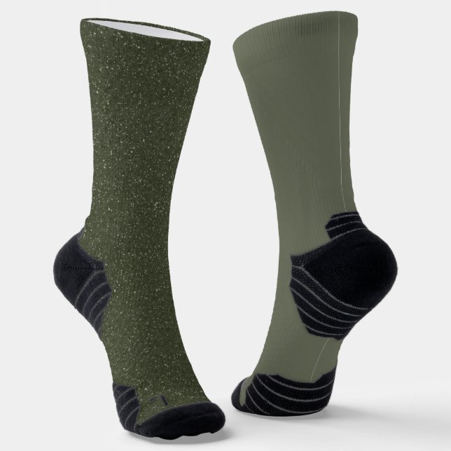 Chaussette Chaussettes d'équipage texturées Moss Green - Cust (Angulaire)