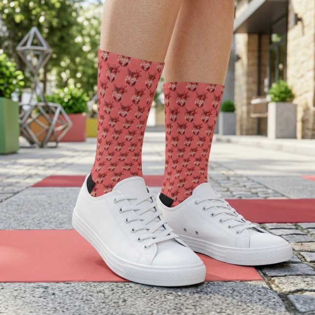 Chaussette Chaussettes d'équipe Cœurs (Créateur téléchargé)