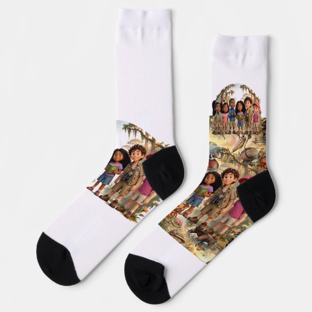 Chaussette Chaussettes d'équipe des Lil' Bayou Explorers (Gauche)