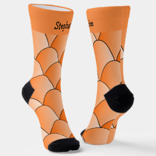 Chaussette Chaussettes design Art Déco Orange