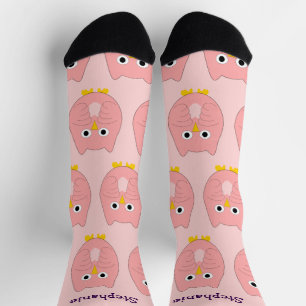 Chaussette Chaussettes Design Chouette rose