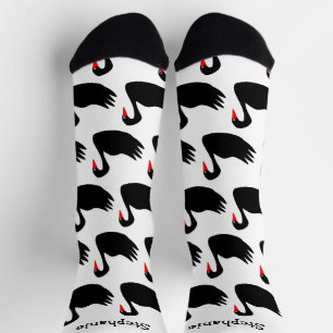 Chaussette Chaussettes Design cygne noir
