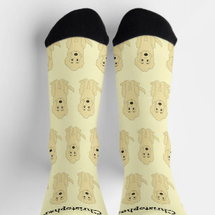 Chaussette Chaussettes Design Goldendoodle Jaune