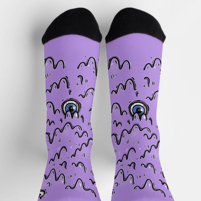 Chaussette Chaussettes d'eyeball d'Halloween - Chaussettes d' (Haut)
