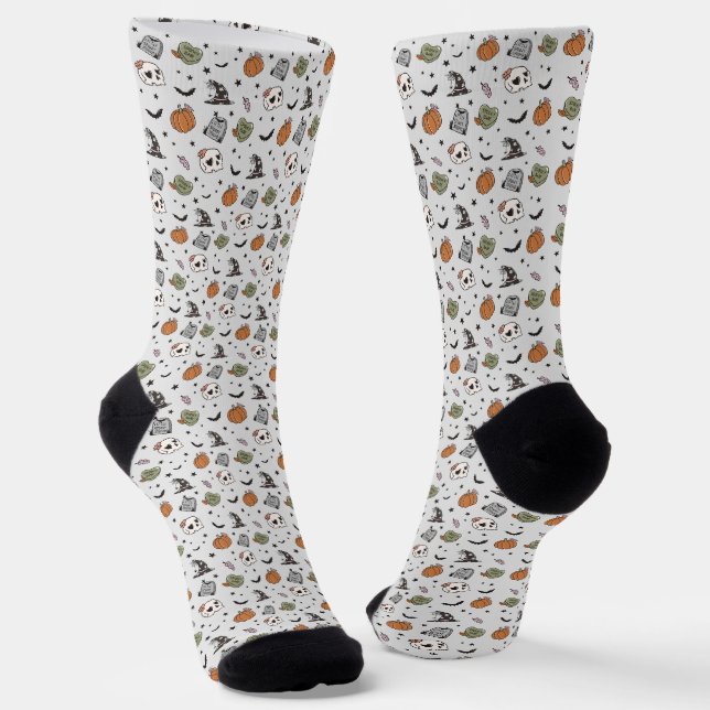 Chaussette Chaussettes d'Halloween amusantes (Angulaire)