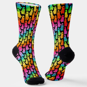 Chaussette Chaussettes d'Halloween Neon Ghost