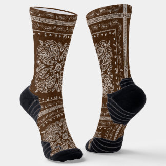 Chaussette Chaussettes d'impression Brown Paisley Bandana