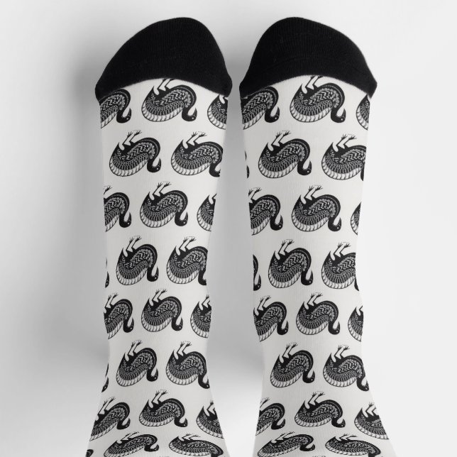 Chaussette Chaussettes d'oiseaux inspirées par la Grèce mycén (Haut)