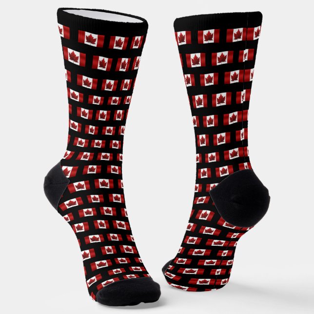 Chaussette Chaussettes Drapeau Canada Chaussettes de Souvenir (Angulaire)