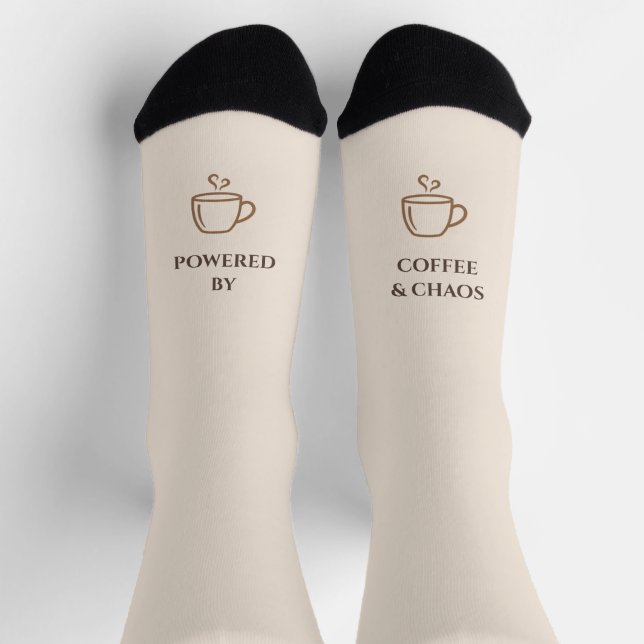 Chaussette Chaussettes drôles au café pour femmes | Alimenté  (Haut)