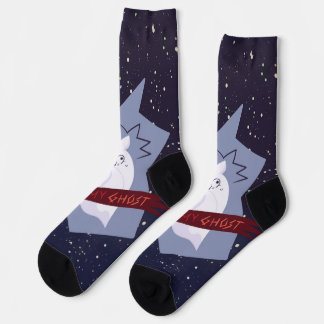 Chaussette Chaussettes drôles de fantôme choqué pour équipage