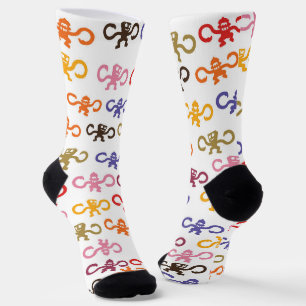 Chaussette Chaussettes drôles de singes multiples
