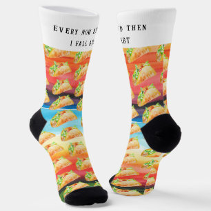 Chaussette Chaussettes drôles de tacos   De temps en temps je