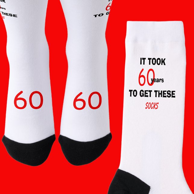 Chaussette Chaussettes Drôles pour les 60 Ans des Hommes (Créateur téléchargé)