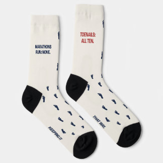 Chaussette Chaussettes drôles pour non-coureur aux dix orteil