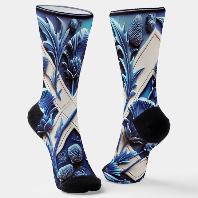 Chaussette Chaussettes durables pour femmes avec chardons éco (Angulaire)