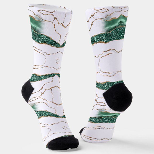 Chaussette Chaussettes Emerald Green Gold White (Angulaire)
