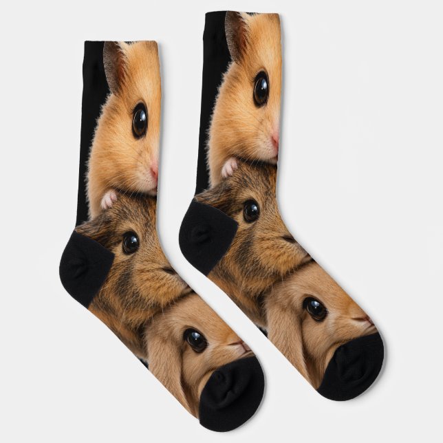 Chaussette Chaussettes empilées Lapin, Cobaye & Hamster (Droite)