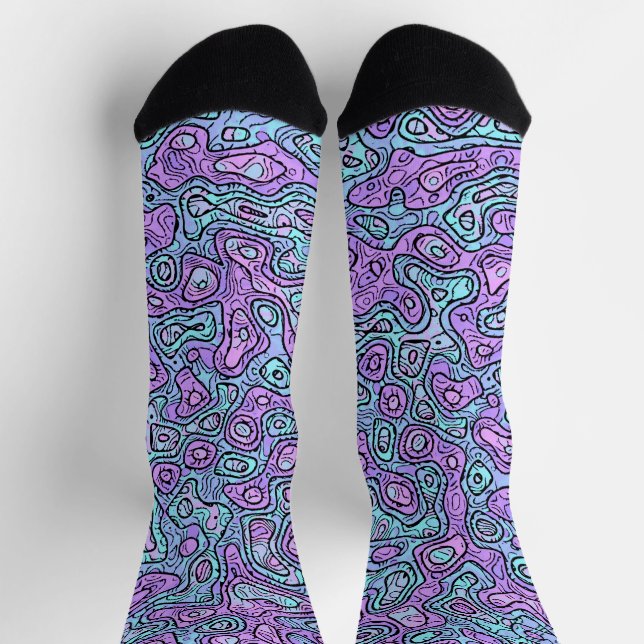 Chaussette Chaussettes en Bouton Trippy colorées (Haut)