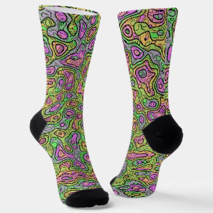 Chaussette Chaussettes en Bouton Trippy colorées