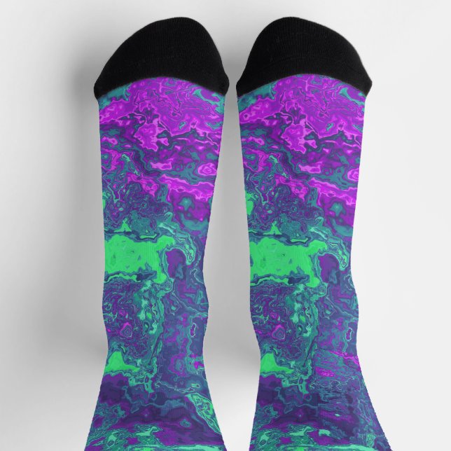 Chaussette Chaussettes en néon marbré (Haut)