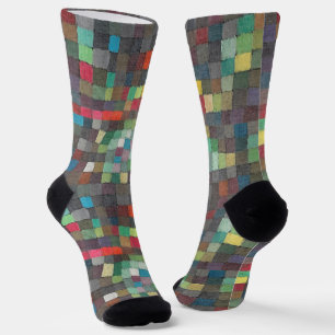 Chaussette Chaussettes en toile abstraite en mosaïque de Paul